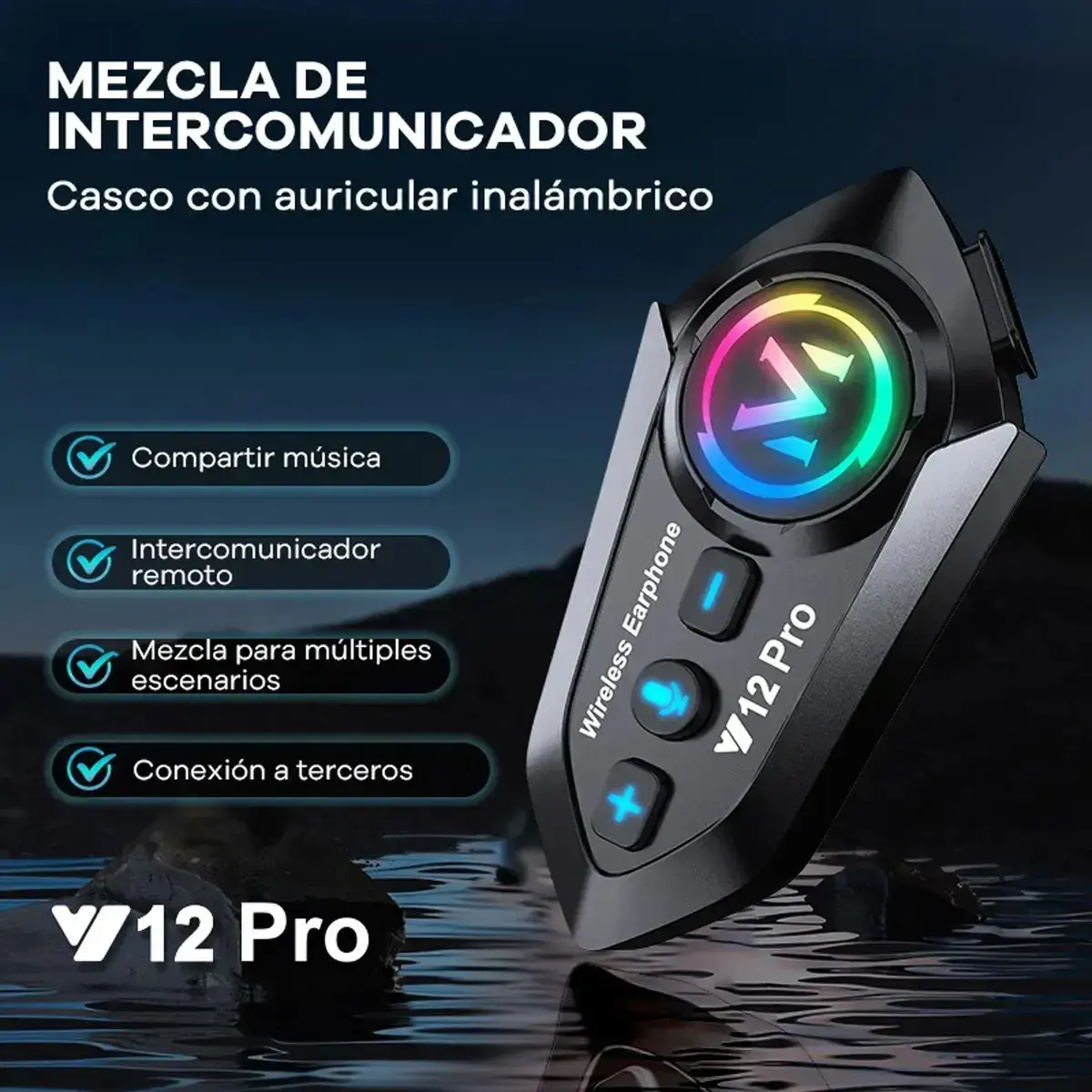 Intercomunicador Bluetooth para Casco Par Original Talla S STD